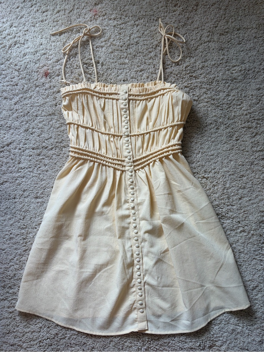 Butter yellow mini dress